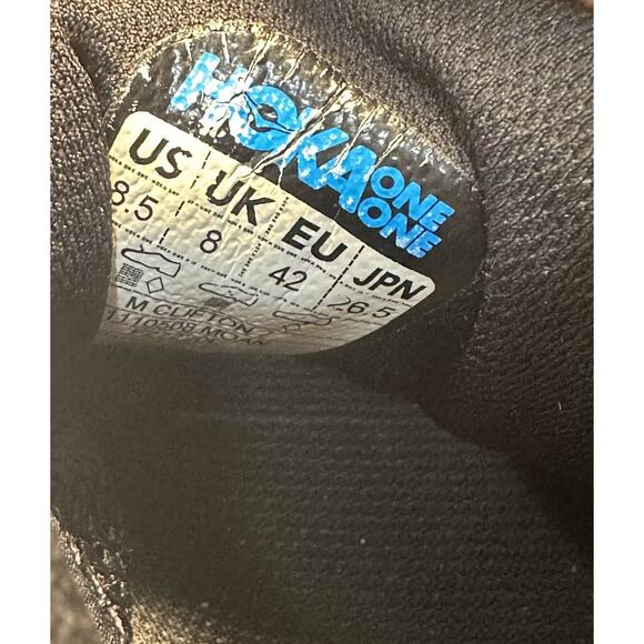 Hoka One One Clifton 6 Men’s Running Shoes Size 8.5 Blue Green Road Sneakers - Picture 8 of 8